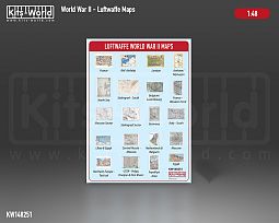 Kitsworld 1/48 Scale - WWII Luftwaffe Maps - Full Colour Decal KW148251 - World War II Luftwaffe Maps 